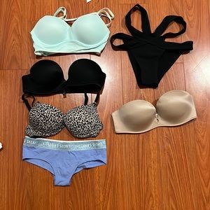 Assorted underwear/bombshell bras size 34B & 32B